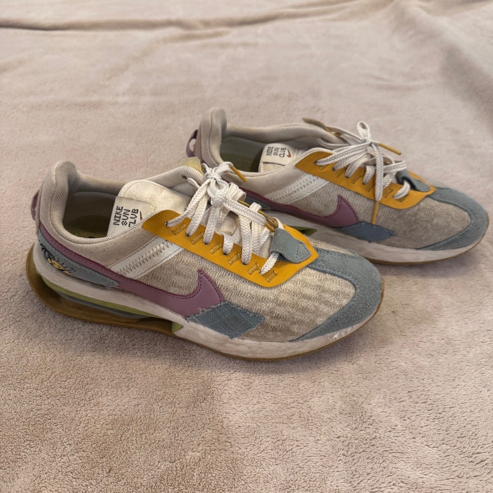 Nike Sun Club Waffle One Coconut Milk Pastel Beachy Coastal Sneaker SZ 8.5 - Picture 4 of 10